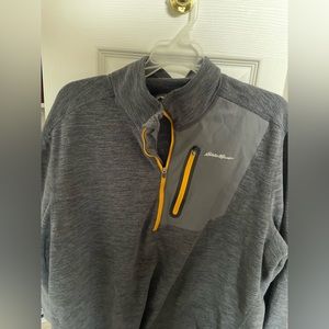 Eddie Bauer fleece quarter zip with pocket